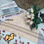 حوله دست یا دستمال خشک کن ۵۰ در ۷۰ دورحاشیه با رنگبندی بسته 2 تایی - تصویر 5