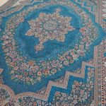 روفرشی ۶ متری رنگ آبی فیروزه طرح باغ بهشت - Image 4