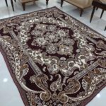 روفرشی ۳ متری رنگ زرشکی طرح بهار - Image 2