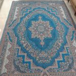 روفرشی ۱۲ متری رنگ آبی فیروزه طرح باغ بهشت - Image 2