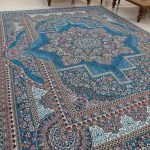 روفرشی ۳ متری رنگ آبی فیروزه طرح باغ بهشت - Image 3