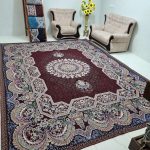 روفرشی نیلوفر کد 011 سایز 12 متری رنگ زرشکی