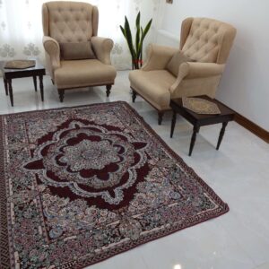 روفرشی3متری طرح حوض نقره رنگ زرشکی