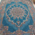 روفرشی ۱۲ متری رنگ آبی فیروزه طرح دیبا متوسط - Image 2