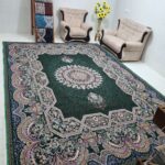 روفرشی 12 متری طرح ثمین کد نیلوفر 011 رنگ سبز