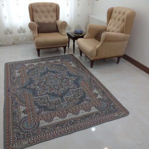 روفرشی طرح باغ بهشت سایز 3 متری رنگ طوسی