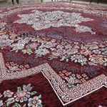 روفرشی ۹ متری رنگ زرشکی طرح باغ بهشت - Image 4