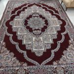 روفرشی ۶ متری رنگ زرشکی طرح حوض نقره - Image 2