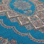 روفرشی ۶ متری رنگ آبی فیروزه طرح حوض نقره - Image 4