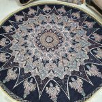 روفرشی گرد قطر ۲ متر رنگ سرمه ای طرح خورشید - Image 4