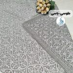 زیرسفره ۳ متری مخمل طرح فانتزی گل - Image 3