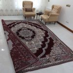 روفرشی ۶ متری رنگ زرشکی طرح حوض نقره - Image 3