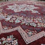 روفرشی ۱۲ متری رنگ زرشکی طرح باغ بهشت - Image 4