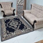 روفرشی 2رو طرح صدف کد گلنگار سایز 3 متری رنگ سرمه ای