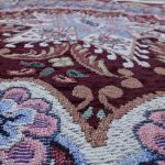 روفرشی گرد قطر ۲ متر رنگ زرشکی طرح خورشید - Image 3