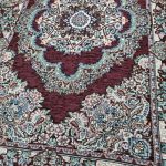 روفرشی ۱/۵ متری رنگ زرشکی طرح حوض نقره - Image 3