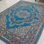 روفرشی ۳ متری رنگ آبی فیروزه طرح حوض نقره - Image 3