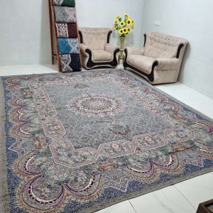 روفرشی 12 متری رنگ طوسی طرح نیلوفر کد 011