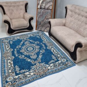 روفرشی 3 متری 2 رو رنگ آبی فیروزه طرح صدف کد گلنگار یزد