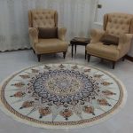 روفرشی دایره ای 2 در 2 رنگ کرم