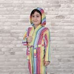 حوله لباسی کودک قد 80 رنگین کمان