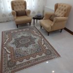 روفرشی 3 متری طرح باغ بهشت رنگ کرم