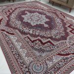 روفرشی ۱۲ متری رنگ زرشکی طرح باغ بهشت - Image 3