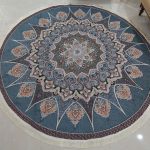 روفرشی گرد قطر ۲ متر رنگ آبی نفتی طرح خورشید - Image 2