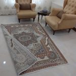 روفرشی ۳ متری رنگ کرم طرح باغ بهشت - Image 4