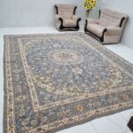 روفرشی 6 متری رنگ طوسی ضخیم طرح سپیده طرح نیکسیما کد 215 مخمل شامل 2رو