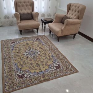 روفرشی 3متری ضخیم طرح نایینی رنگ نخودی