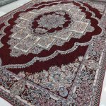 روفرشی ۶ متری رنگ زرشکی طرح حوض نقره - Image 4