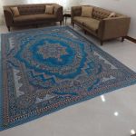 روفرشی طرح باغ بهشت آبی فیروزه سایز 6 متری