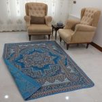 روفرشی ۳ متری رنگ آبی فیروزه طرح باغ بهشت - Image 4