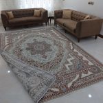 روفرشی ۹ متری رنگ کرم طرح باغ بهشت - Image 4