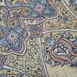 روفرشی گرد قطر ۲ متر رنگ نخودی طرح خورشید - Image 3