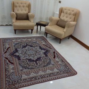 روفرشی 3 متری طرح باغ بهشت رنگ زرشکی