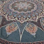 روفرشی گرد قطر ۲ متر رنگ آبی نفتی طرح خورشید - Image 4