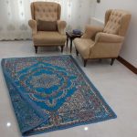 روفرشی ۳ متری رنگ آبی فیروزه طرح حوض نقره - Image 4