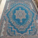 روفرشی ۶ متری رنگ آبی فیروزه طرح باغ بهشت - Image 2