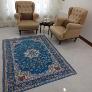 روفرشی 3 متری طرح نایینی رنگ آبی فیروزه