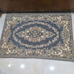 روفرشی پادری طرح حلقه دو رنگ طوسی مخمل دورو طرح نیک سیما کد 95