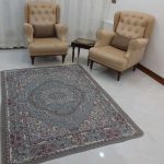 روفرشی 3 متری طرح حوض نقره رنگ طوسی