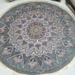 روفرشی گرد قطر ۲ متر رنگ طوسی طرح خورشید - Image 2