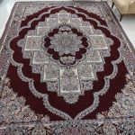 روفرشی ۹ متری رنگ زرشکی طرح حوض نقره - Image 2