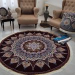 روفرشی گرد قطر 2 متر رنگ زرشکی