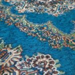 روفرشی ۱/۵ متری رنگ آبی فیروزه طرح حوض نقره - Image 4