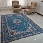 روفرشی 12 متری طرح نایینی کد گلنگار 500 رنگ ابی فیروزه