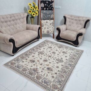 روفرشی3متری طرح افشان و شیک رنگ کرم گلنگار 100