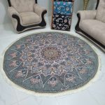 روفرشی رومیزی گرد 2 در 2 رنگ طوسی